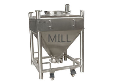 1000L Vakuumpulver-Totalisator-Körnchen-Behälter des Edelstahl-IBC für Förderer
