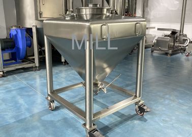 Des Edelstahl-des Vakuumkubik-IBC Behälter-Behälter Pulver-Totalisator-Behälter-/IBC für Förderer